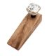 Golden Leaf Flower Square Ceramic Wooden Door Stopper